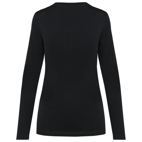 T-shirt Supima® col rond manches longues femme