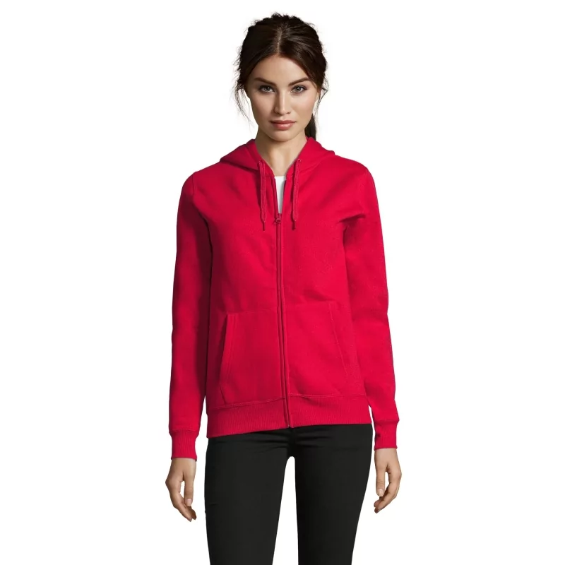 VESTE ZIPPÉE FEMME À CAPUCHE DOUBLÉE