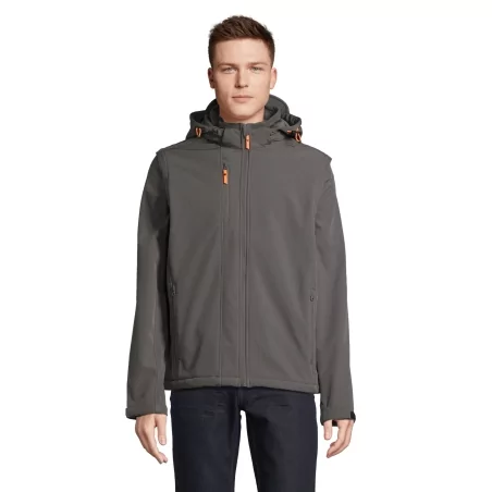SOFTSHELL CAPUCHE ET MANCHES AMOVIBLES