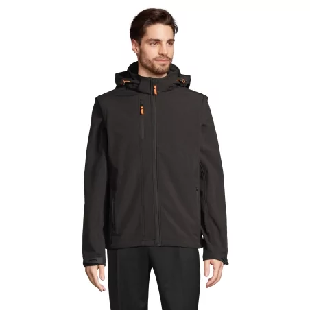 SOFTSHELL CAPUCHE ET MANCHES AMOVIBLES