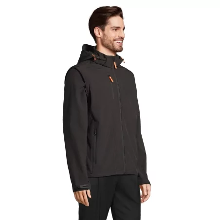 SOFTSHELL CAPUCHE ET MANCHES AMOVIBLES