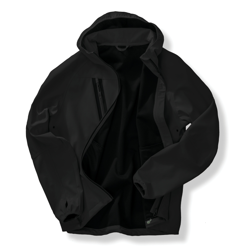 Veste Softshell 3 couches recyclée à capuche unisexe