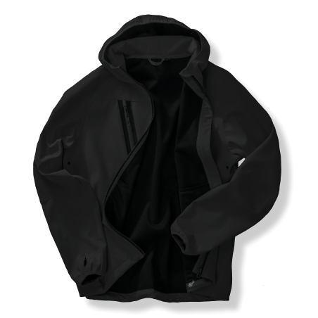 Veste Softshell 3 couches recyclée à capuche unisexe