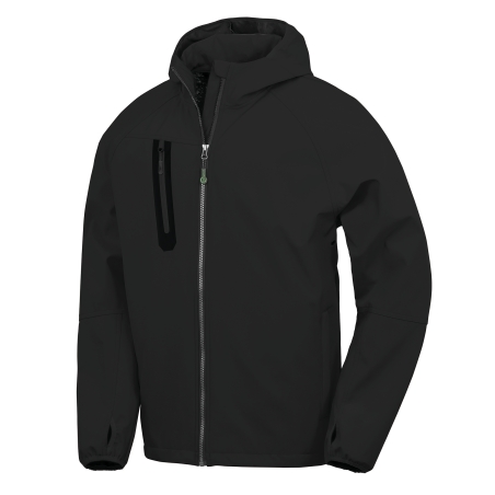 Veste Softshell 3 couches recyclée à capuche unisexe