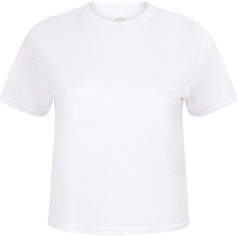 T-shirt court coupe carrée femme