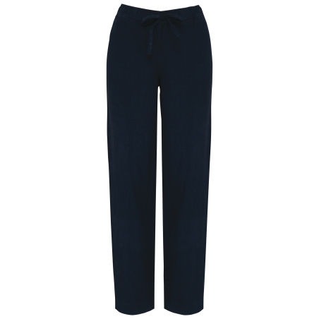 Pantalon délavé en lin femme