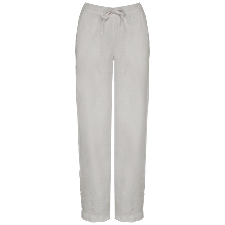 Pantalon délavé en lin femme