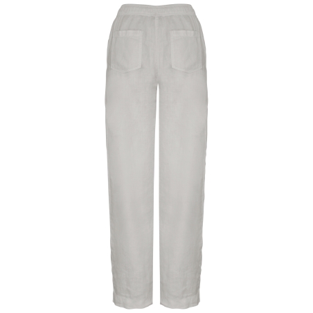Pantalon délavé en lin femme