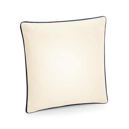 Housse de coussin à bord passepoilé