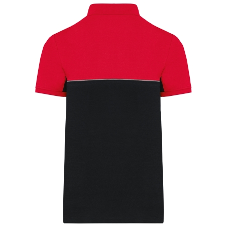 Polo bicolore écoresponsable manches courtes unisexe