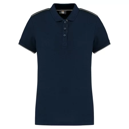 Polo Day To Day contrasté manches courtes femme