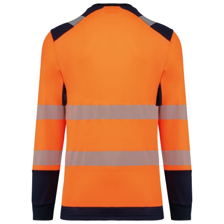 T-shirt de sécurité recyclé col rond manches longues unisexe