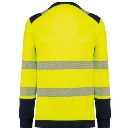 T-shirt de sécurité recyclé col rond manches longues unisexe