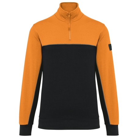 Sweat-shirt écoresponsable col zippé unisexe