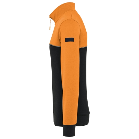 Sweat-shirt écoresponsable col zippé unisexe