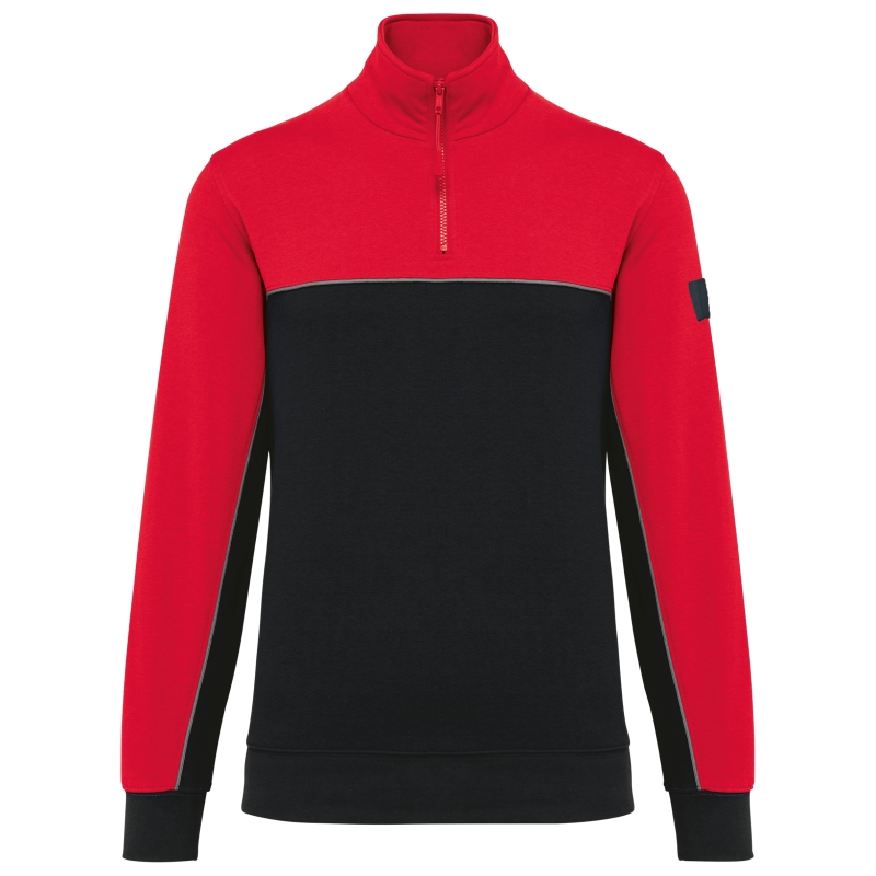 Sweat-shirt écoresponsable col zippé unisexe