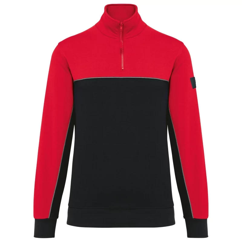 Sweat-shirt écoresponsable col zippé unisexe