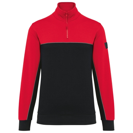 Sweat-shirt écoresponsable col zippé unisexe