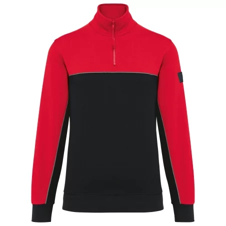 Sweat-shirt écoresponsable col zippé unisexe