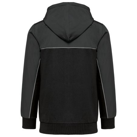 Veste molleton bicolore zippée à capuche écoresponsable unisexe