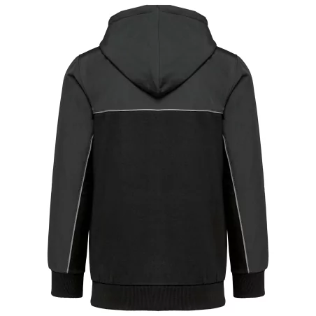 Veste molleton bicolore zippée à capuche écoresponsable unisexe