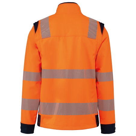 Veste softshell de sécurité recyclée avec manches détachables unisexe