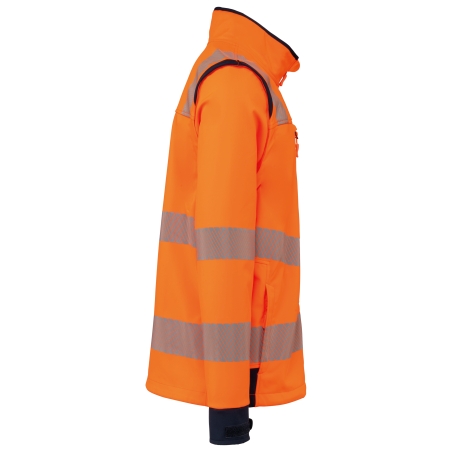 Veste softshell de sécurité recyclée avec manches détachables unisexe