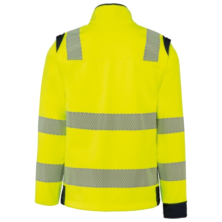 Veste softshell de sécurité recyclée avec manches détachables unisexe