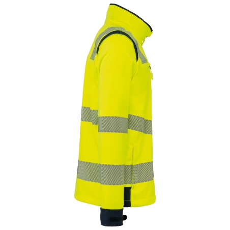 Veste softshell de sécurité recyclée avec manches détachables unisexe