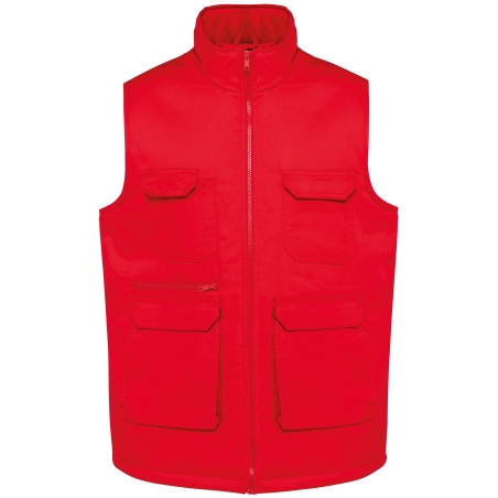Gilet polycoton multipoches rembourré unisexe
