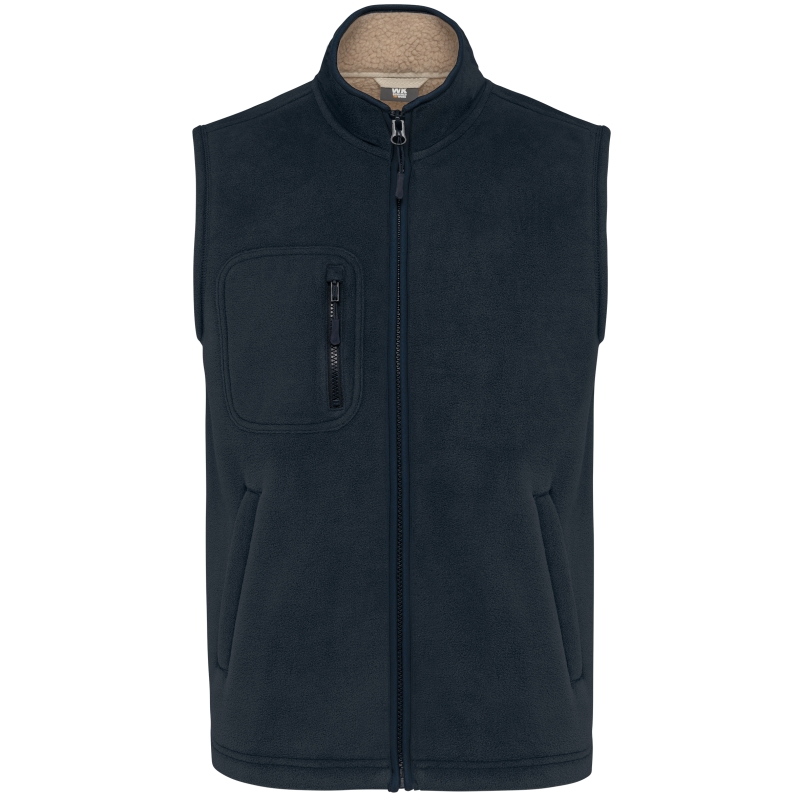 Bodywarmer polaire avec intérieur sherpa unisexe