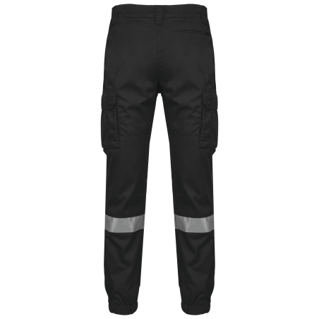 Pantalon cargo unisexe avec bas élastiqué et bande réfléchissante