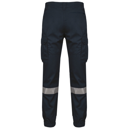 Pantalon cargo unisexe avec bas élastiqué et bande réfléchissante