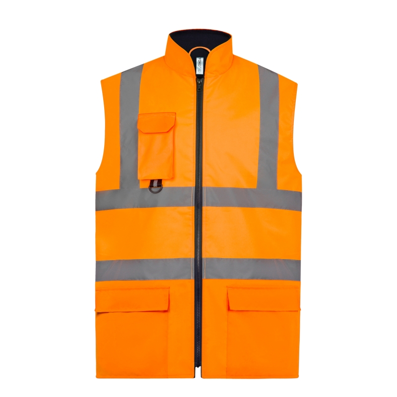 Bodywarmer rembourré haute visibilité
