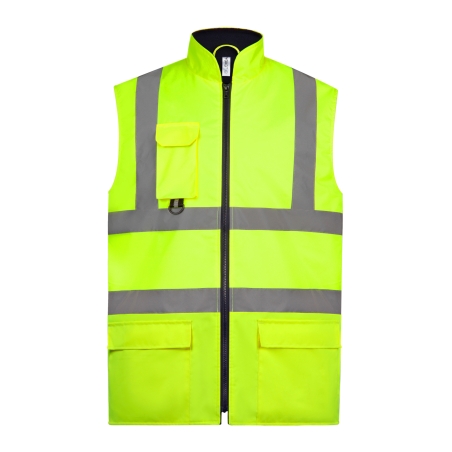 Bodywarmer rembourré haute visibilité