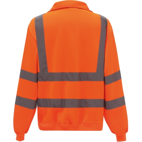 Sweat-shirt 1/4 zip haute visibilité