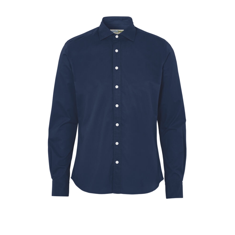 CHEMISE TWILL SLIM FIT HOMME - CERTIFIÉ GOTS