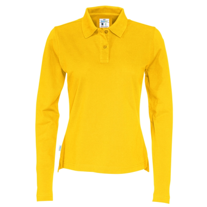 POLO PIQUE MANCHES LONGUES FEMME - CERTIFIÉ GOTS