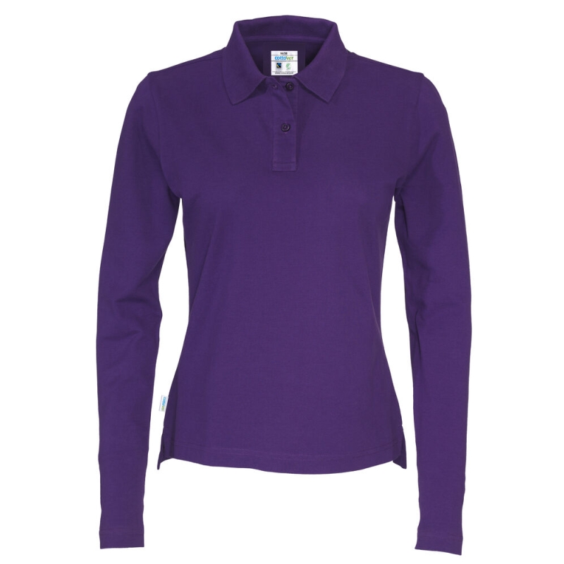 POLO PIQUE MANCHES LONGUES FEMME - CERTIFIÉ GOTS