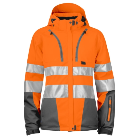 6424 PARKA SOFTSHELL DOUBLEE FEMME - EN ISO 20471 CLASSE 3/2