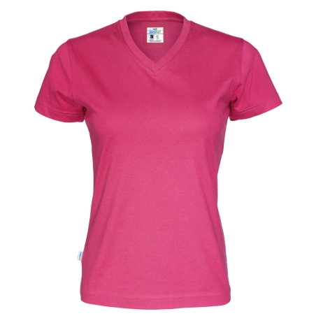 T-SHIRT MANCHES COURTES COL V FEMME - CERTIFIÉ GOTS