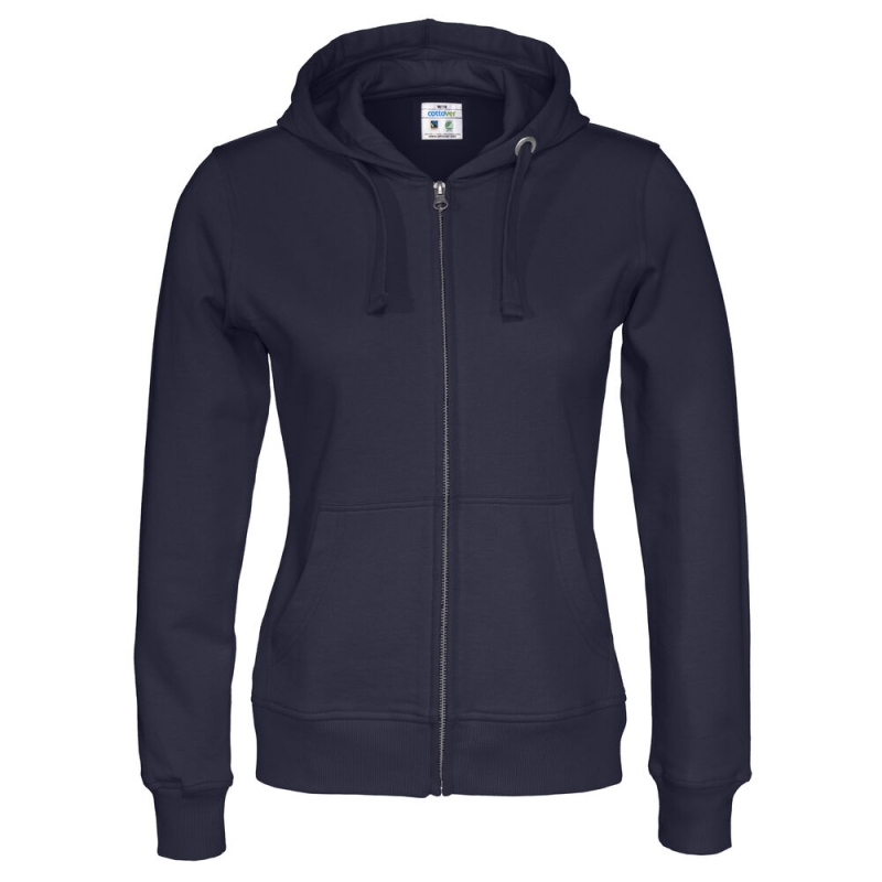 SWEATSHIRT À CAPUCHE FULL ZIP FEMME - CERTIFIÉ GOTS
