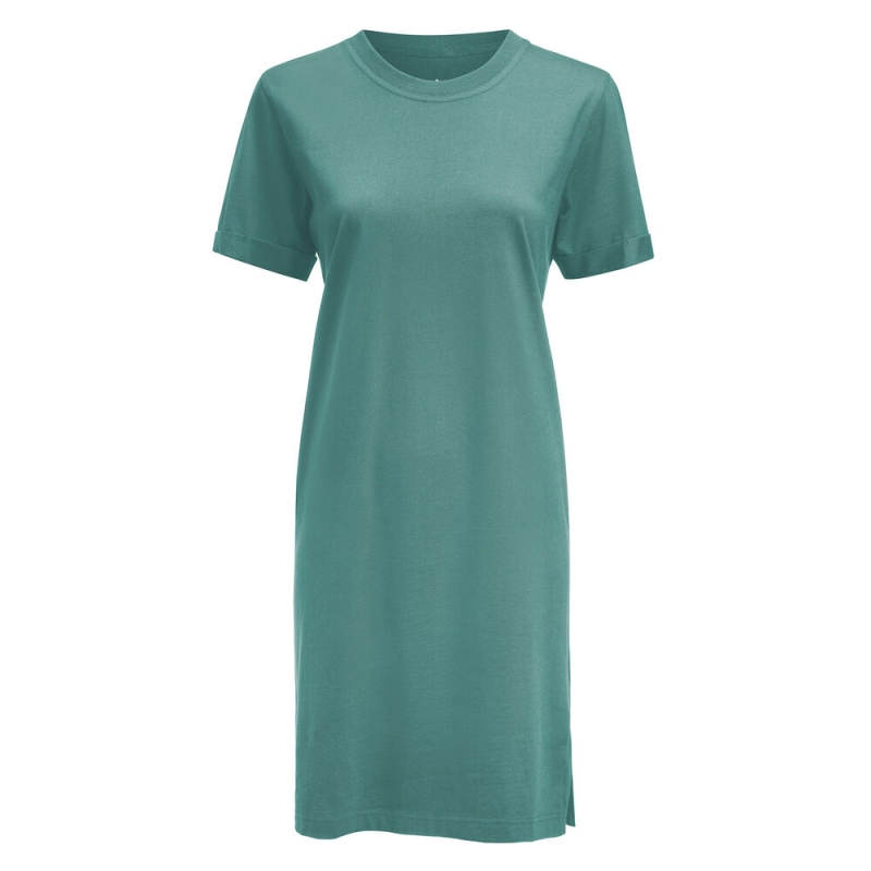 American T-shirt Dress Robe Femme