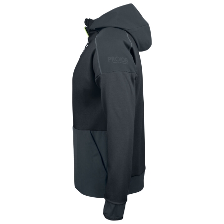 3120 SWEATHSIRT BI MATIERE CAPUCHE CONTRASTEE