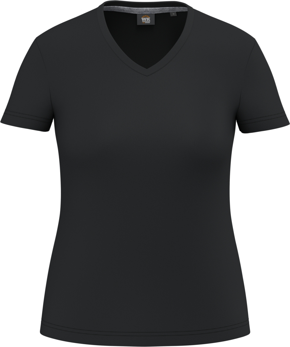 T-shirt écoresponsable col V antibactérien femme