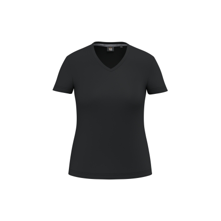 T-shirt écoresponsable col V antibactérien femme