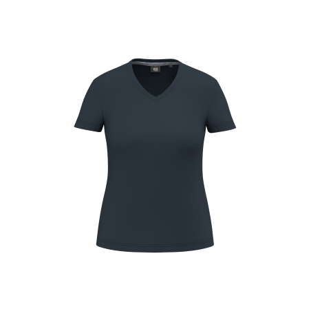 T-shirt écoresponsable col V antibactérien femme