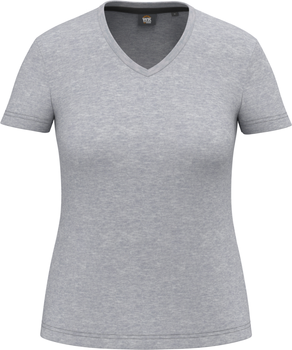 T-shirt écoresponsable col V antibactérien femme