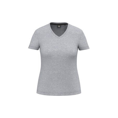 T-shirt écoresponsable col V antibactérien femme