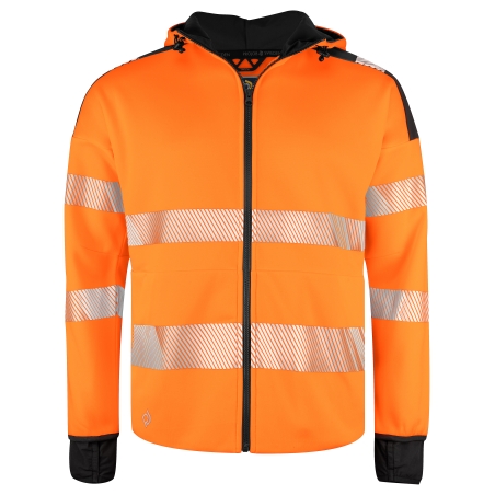 6110 SWEATSHIRT FULL ZIP CAPUCHE - EN ISO 20471 CLASSE 3/2